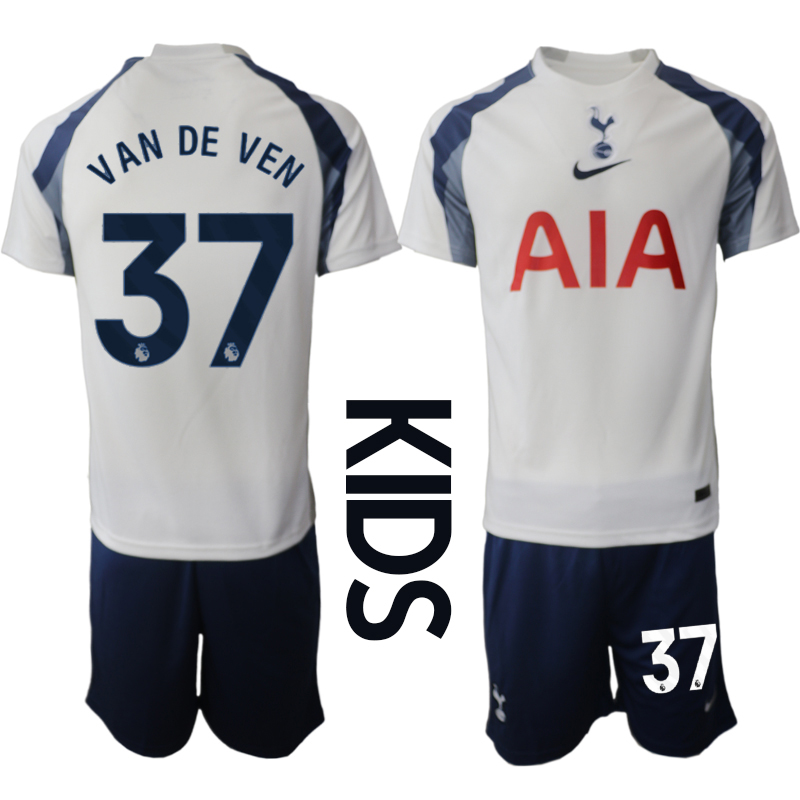 Youth 2025-2026 Club Tottenham home White #37 Soccer Jersey